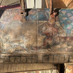 Jane Yoo handpainted large purse